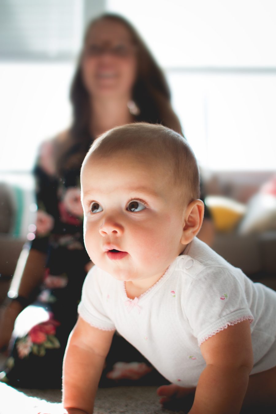 Mom & Crawling Baby